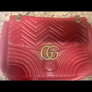Large Gucci Red Shoulder Bag